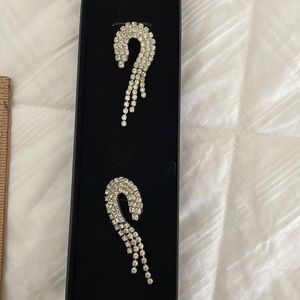 Rhinestone necklace and earring set